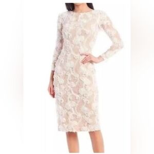 SIZE  8. XSCAPE  Elegant Lace Long Sleeve Dress